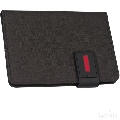 Notitieboek DIN A5 met geïntegreerde powerbank rood