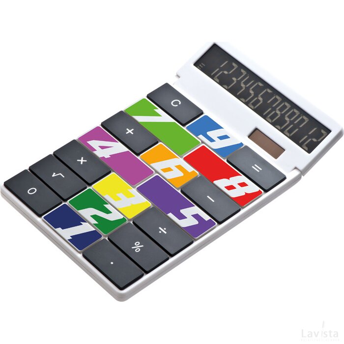 Rekenmachine eigen design wit
