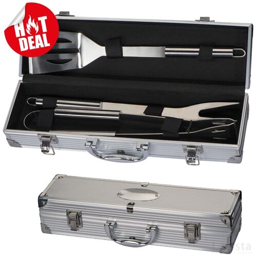Grillkoffer grijs silvergrey zilvergrijs