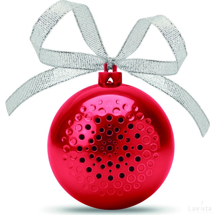 Draadloze speaker kerstbal Jingle ball rood