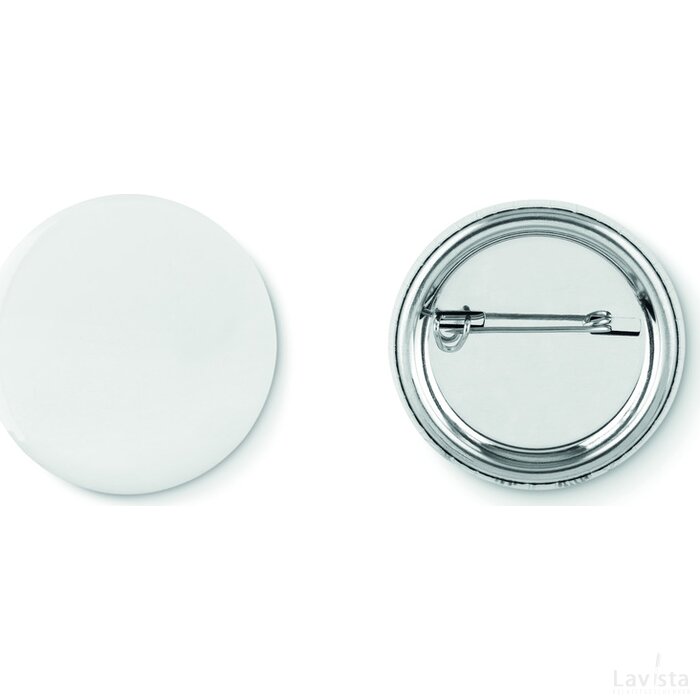 Klein metalen button Small pin mat zilver
