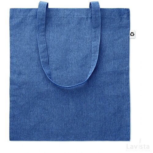 Tas gerecycled stof, 140 gr/m² Cottonel duo royal blauw
