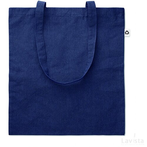 Tas gerecycled stof, 140 gr/m² Cottonel duo blauw