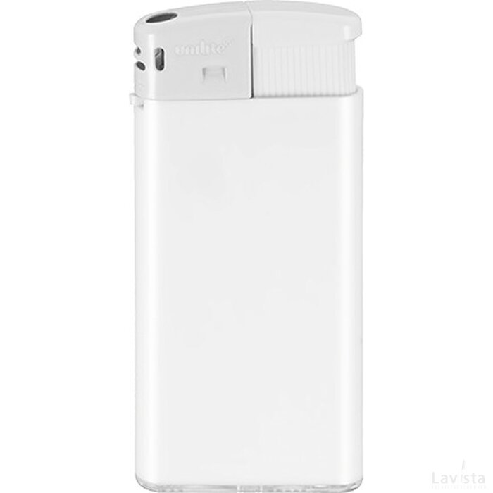 Slanke elektronische aansteker HC, navulbaar TAMPONPRINT wit/wit