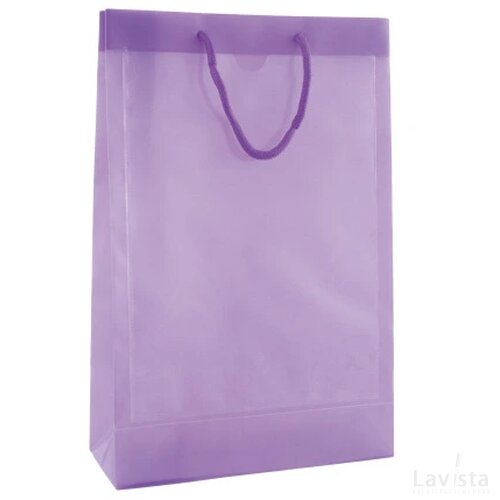 Transparante tas met 2 vensters A4 donkerpaars