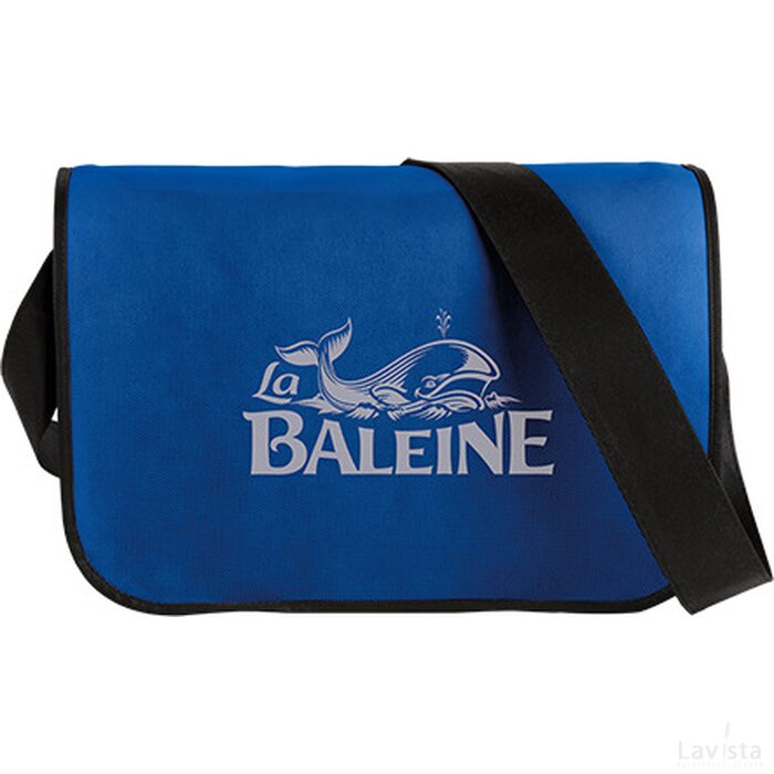 Non Woven postmanbag met schouderriem 120 gr/m2 lichtblauw