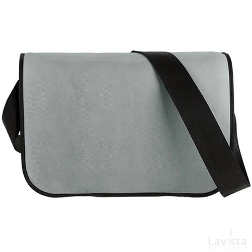 Non Woven postmanbag met schouderriem 120 gr/m2 lichtgrijs