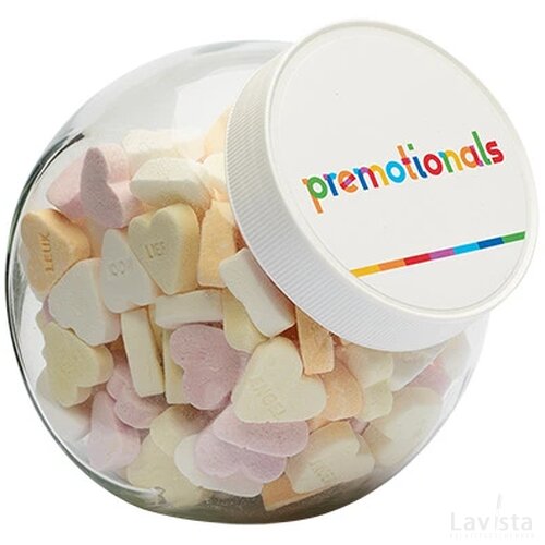 Glazen snoeppot | 870 Ml | gevuld met snoep