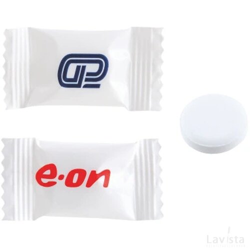 Flowpack met 1 Dextrose tablet 2 gr. Fruitmix 1-3 kleuren niet all over wit