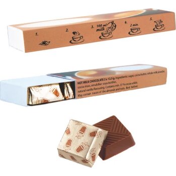 Hot chocolate 3 stuks in bedrukt doosje custom made