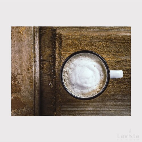 Retro Emaille Mug Mok Wit/Zwart