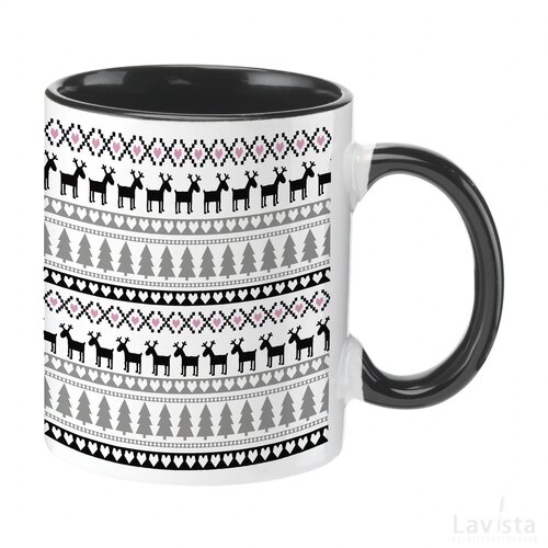 Full Colour Mug Colorato Zwart