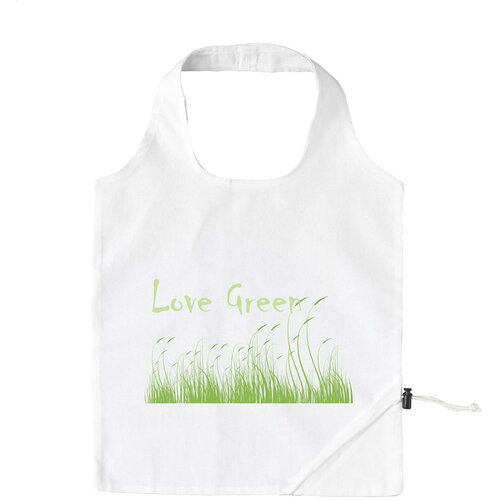 Stawberry Cotton Opvouwbare Tas Wit