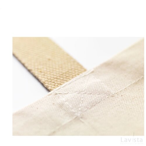 Jute Canvas Shopper Tas Naturel