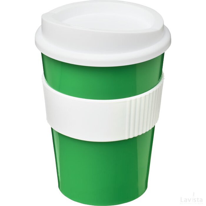 Americano® medio 300 ml beker met grip Groen,Wit Groen, Wit Groen/Wit