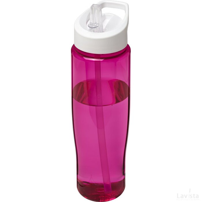 H2O Tempo® 700 ml sportfles met fliptuitdeksel Roze,Wit Roze, Wit Roze/Wit