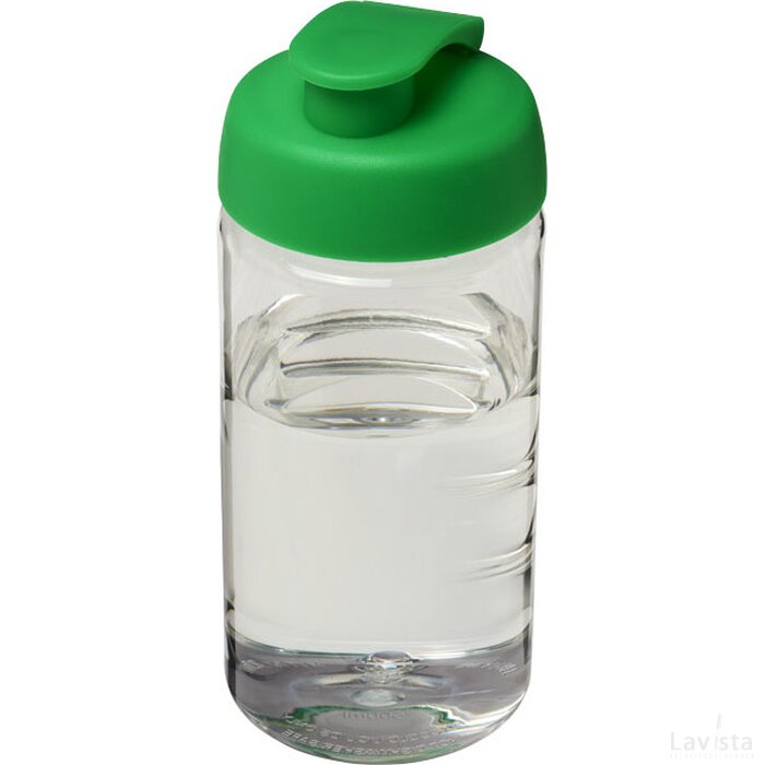 H2O Bop® 500 ml sportfles met flipcapdeksel Transparant,Groen Transparant, Groen
