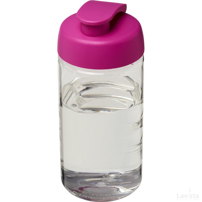 H2O Bop® 500 ml sportfles met flipcapdeksel Transparant,Roze Transparant, Roze Transparant/Roze