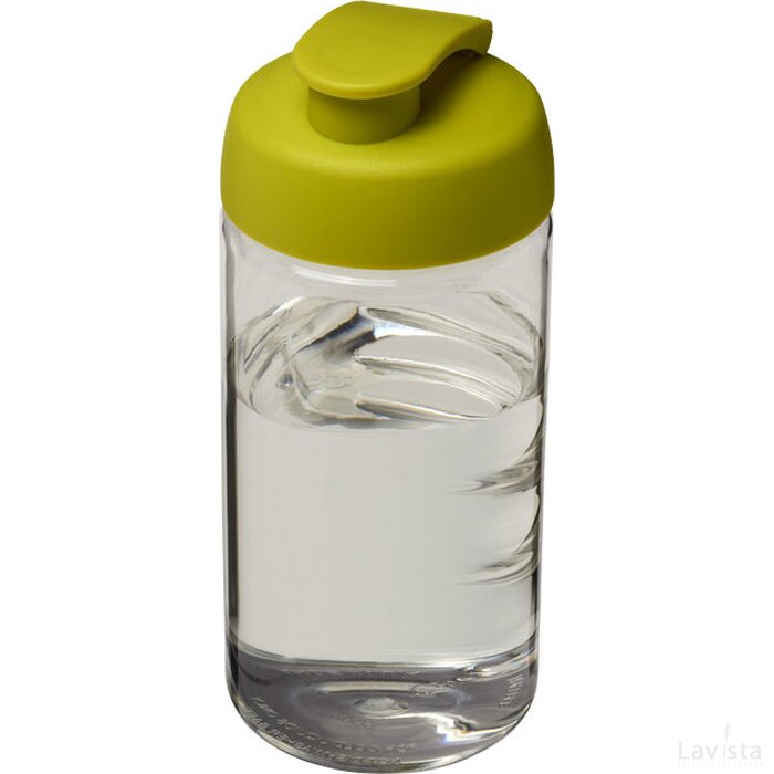 H2O Bop® 500 ml sportfles met flipcapdeksel Transparant,Lime Transparant, Lime Transparant/Lime