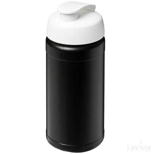 Baseline® Plus 500 ml sportfles met flipcapdeksel Zwart,Wit Zwart, Wit Zwart/Wit
