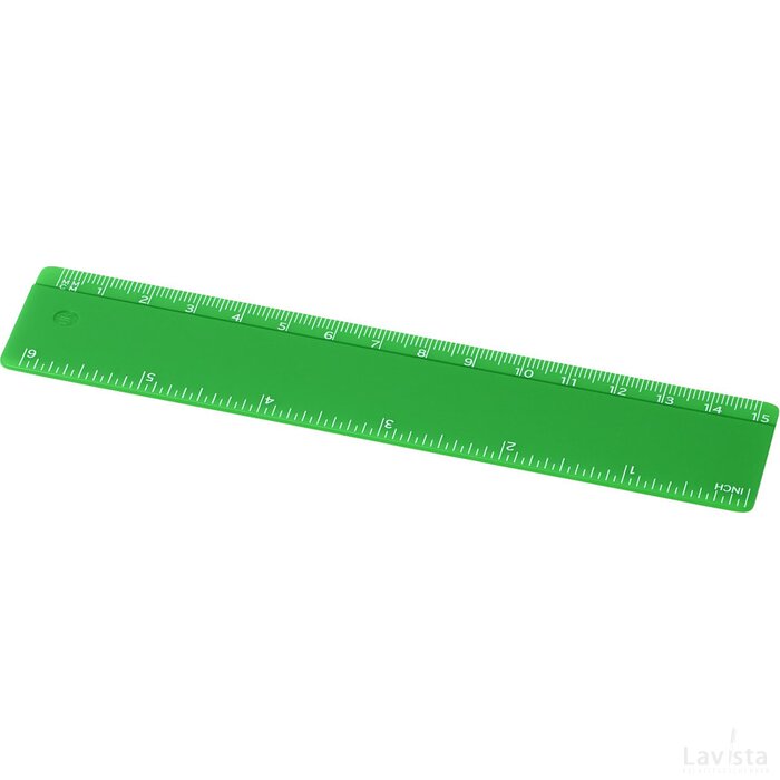Renzo 15 cm kunststof liniaal Groen