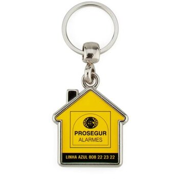 Sleutelhanger huisje metaal