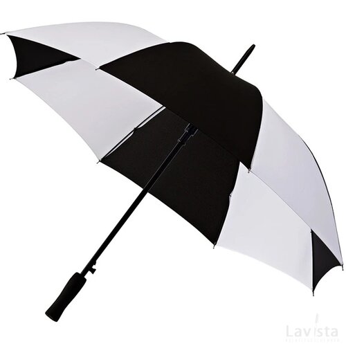 Falcone® golfparaplu, automaat wit/zwart