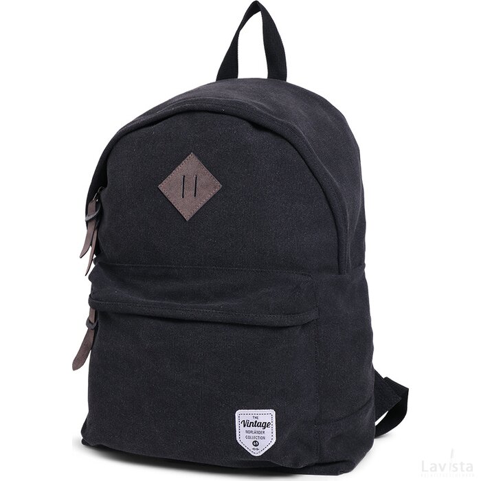 Vintage Canvas Backpack Black