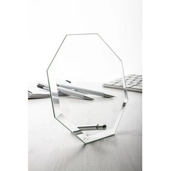 Achtkantige Glazen Trofee Transparant