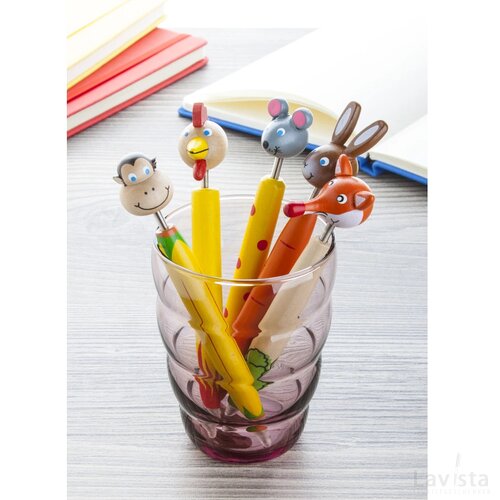 Zoom Pen Met Figuurtje, Konijn Oranje