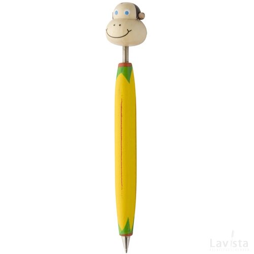 Zoom Pen Met Figuurtje, Aap Geel