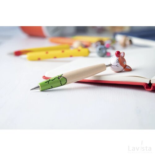 Zoom Pen Met Figuurtje, Vos Beige