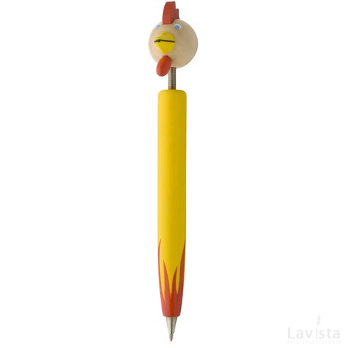 Zoom Pen Met Figuurtje, Haan Geel
