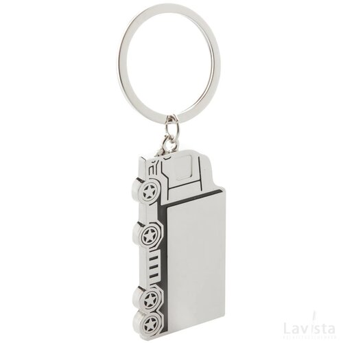 Basset Sleutelhanger, Vrachtwagen. Zilver