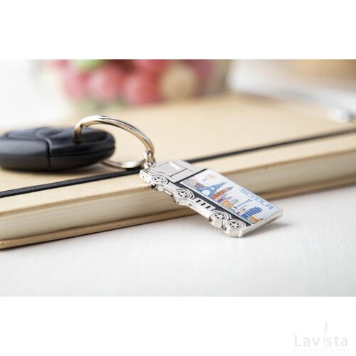 Basset Sleutelhanger, Vrachtwagen. Zilver