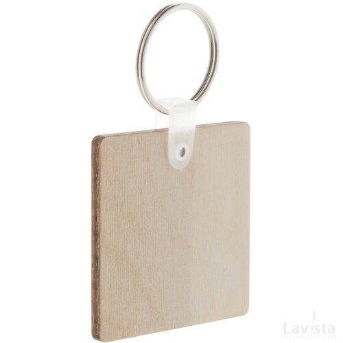 Sleutelhanger | Berkenhout | Vierkant| Full Colour