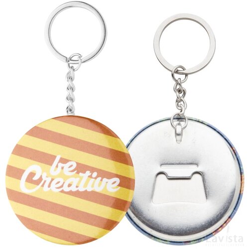Keybadge Bottle Button Sleutelhanger Met Pin Wit