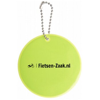 Ronde reflecterende sleutelhanger Geel Ronde reflecterende sleutelhanger Geel