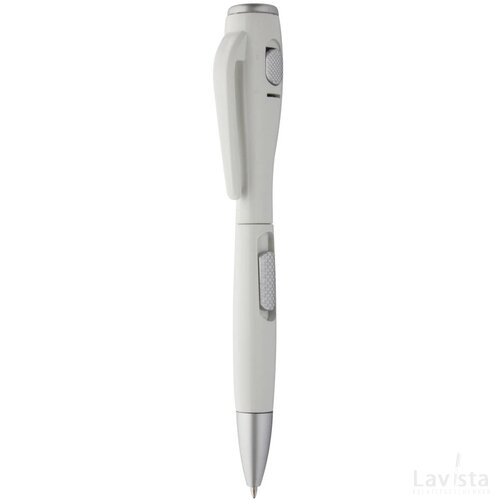 Senter Balpen Met Zaklamp Wit