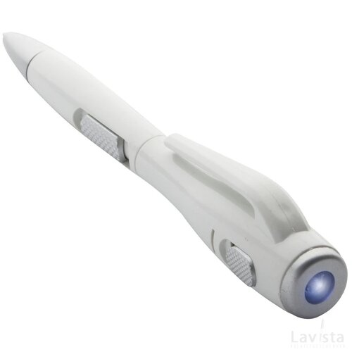 Senter Balpen Met Zaklamp Wit