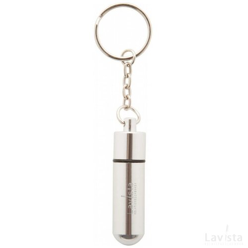 Alumpill Sleutelhanger Pillendoosje Zilver