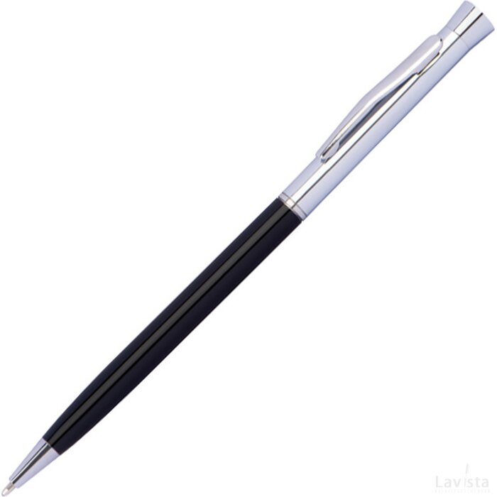 Slanke metalen pen zwart