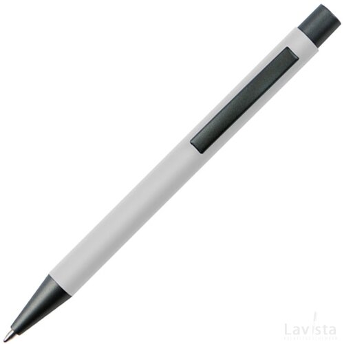 Balpen van kunststof wit