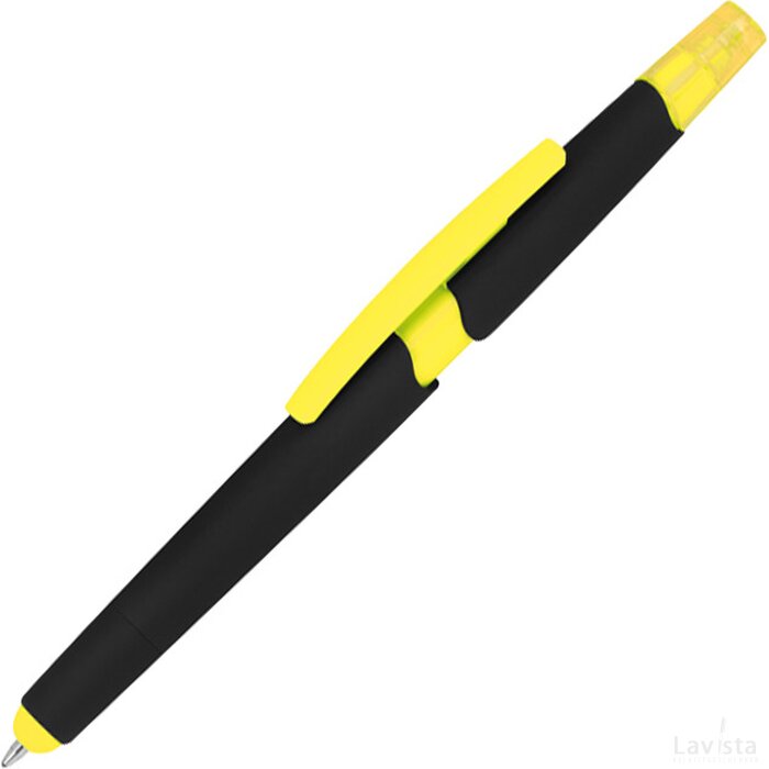 Pen met een tektstmarker geel