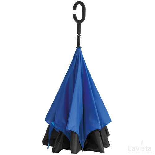 Omklapbare paraplu blauw