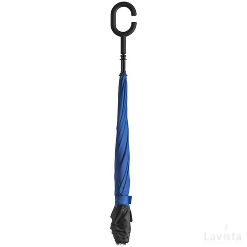 Omklapbare paraplu blauw