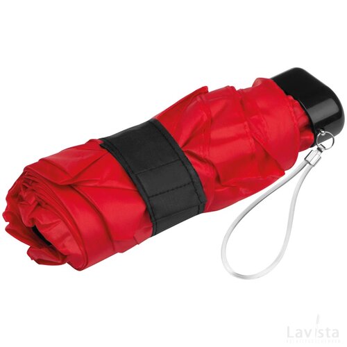 Opvouwbare paraplu in EVA etui rood