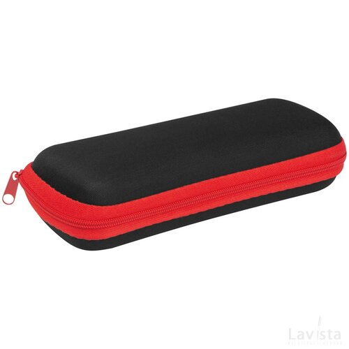 Opvouwbare paraplu in EVA etui rood