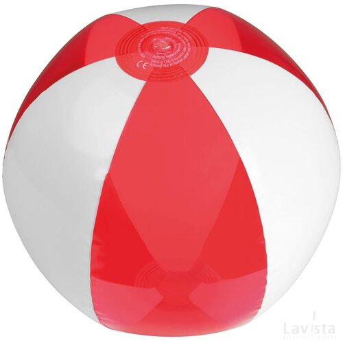 Strandbal bicolor rood