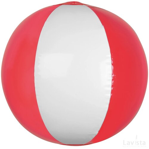 Strandbal bicolor rood